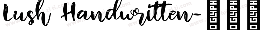 Lush Handwritten字体转换